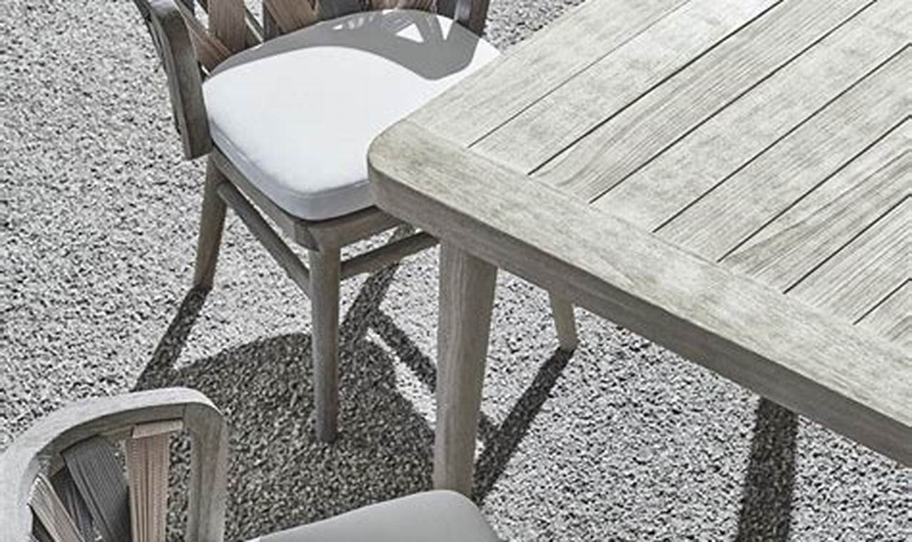 grey and teak outdoor furniture