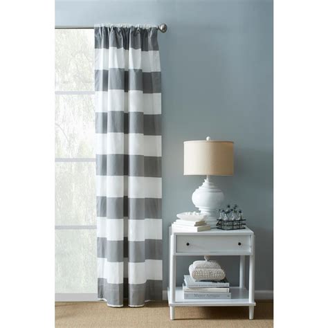 Translucidus White Gray Striped Modern Cotton Linen Bedroom Sheer