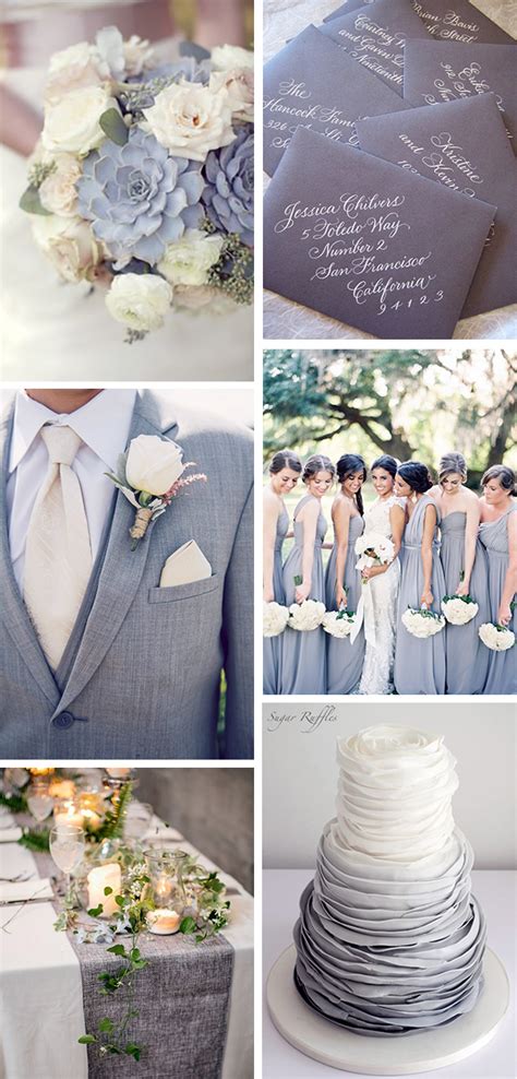 25 classy ideas for a white/grey wedding theme