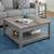 grey coffee table with storage