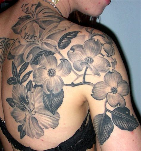 Innovative Grey Flower Tattoo Designs References