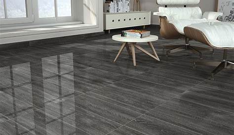 Time Grey Wood Effect Gloss Floor Tile