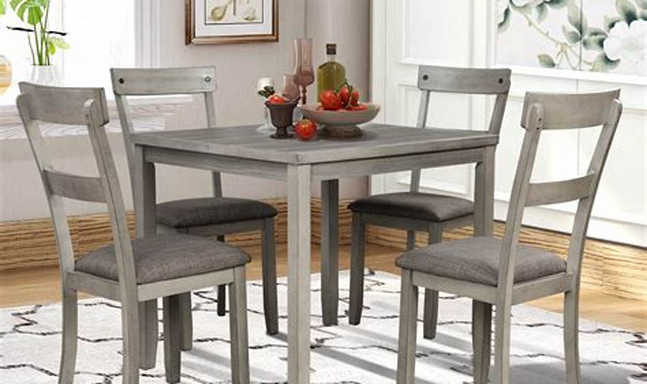 The Timeless Charm of Grey Kitchen Table and Chair Sets