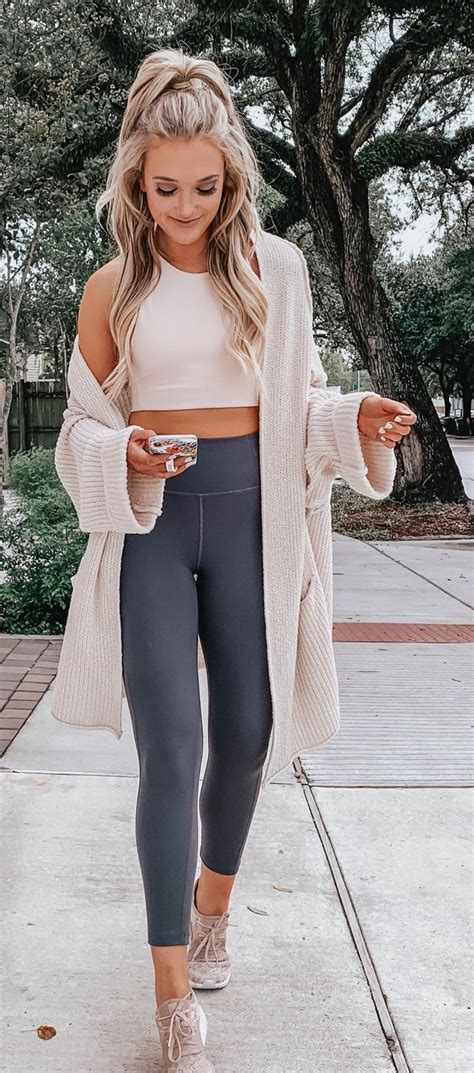 Pinterest Girly Girl Add me for More!!!? Grey leggings, Cute outfits