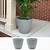 grey plant pots outdoor
