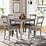Midcentury 5 Piece Wooden Dining Set with 4 Padded Dining Chairs
