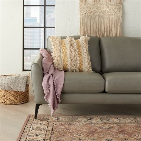 New Grey Sofa With Pillows For Living Room