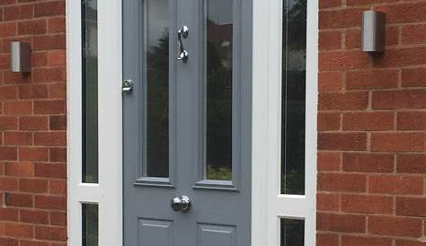 Grey Upvc Front Door And Frame UPVC Windows & Integral Blinds. Check Out Our Website