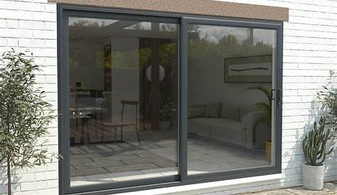 6ft Anthracite Grey uPVC Sliding Patio Doors Flying Doors