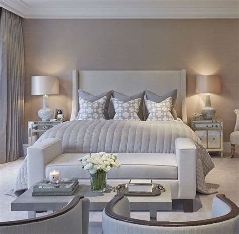 grey and beige bedroom