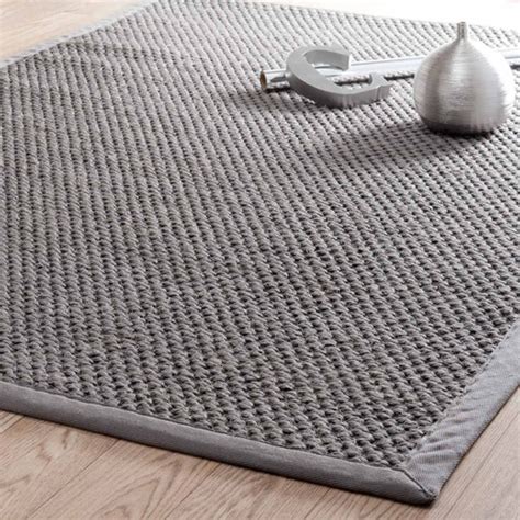 grey and sisal kitchen mat