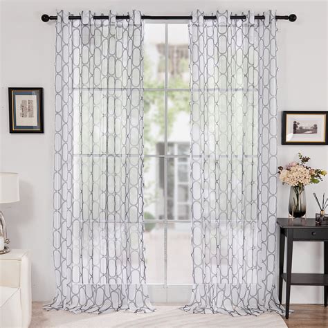 Grey And White Pattern Curtains