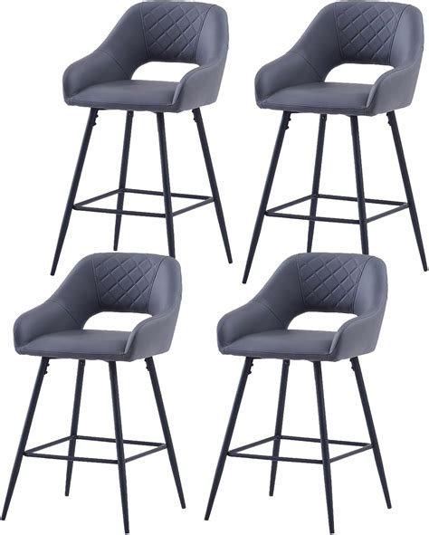 Grey Bar Stools Fixed Height