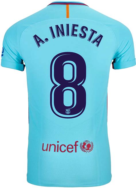 grey barcelona jersey with iniesta name