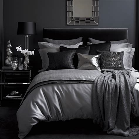 grey bedding bedroom