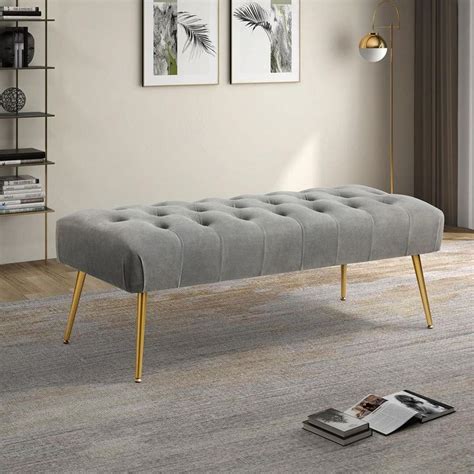 Grey Bedroom Bench Comfort