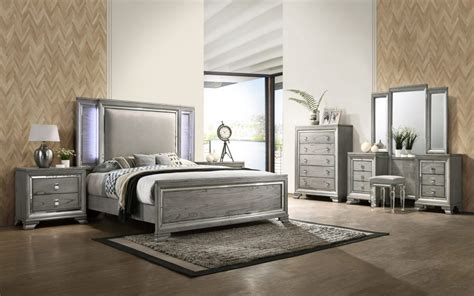 Grey Bedroom Set With Vanity