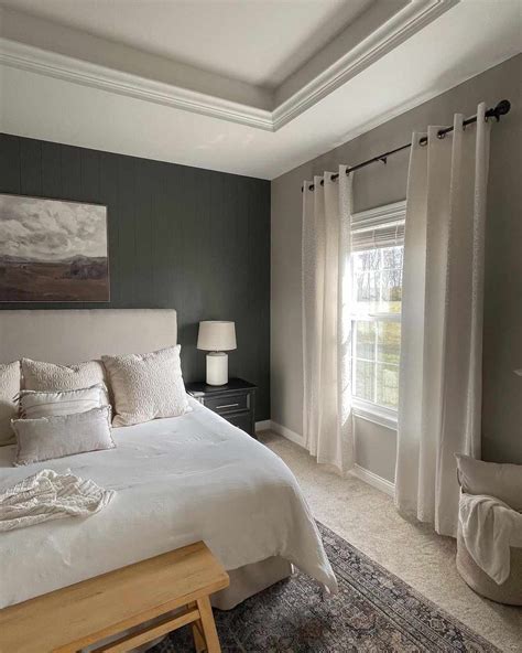 Grey Bedroom with Vertical Accents