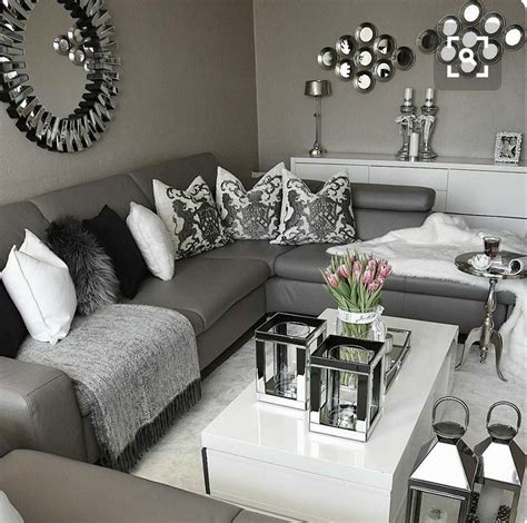 grey black and silver living room ideas