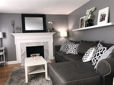 grey black white living rooms