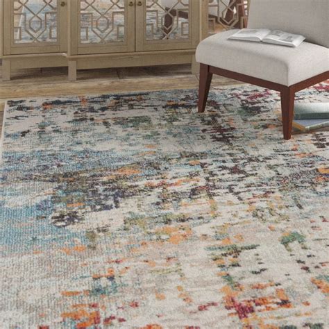 Grey Blue Orange Rug