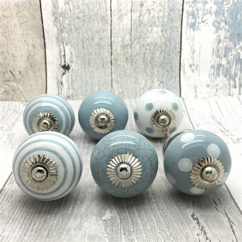 Grey Ceramic Door Knobs