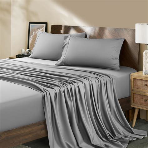 Grey Cotton Bed Sheets