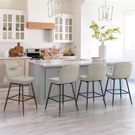 Grey Counter Height Stools With Back