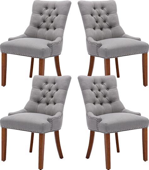 Grey Dining Chairs Set Of 4 Amazon