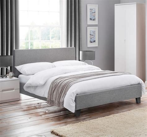 Grey Fabric Bed Frame Double