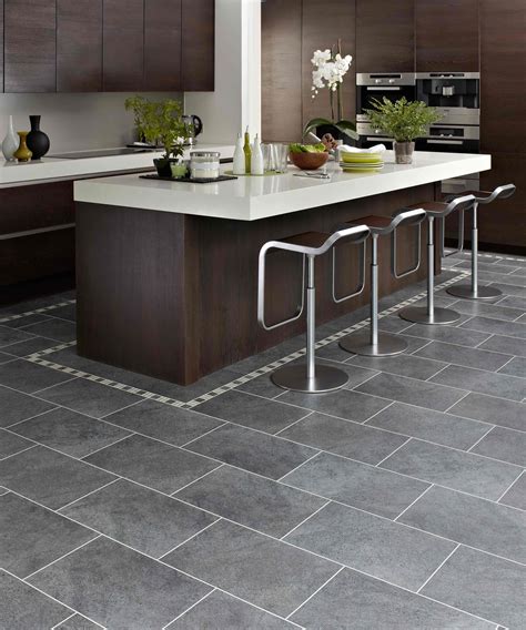 Grey Floor Tile For Kitchen