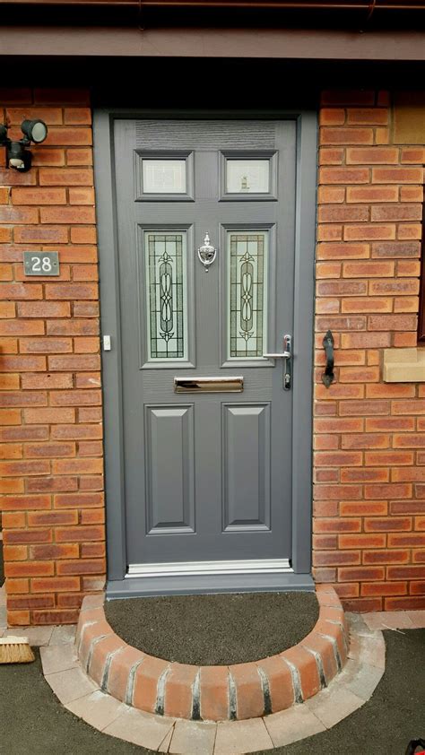 grey front door colours