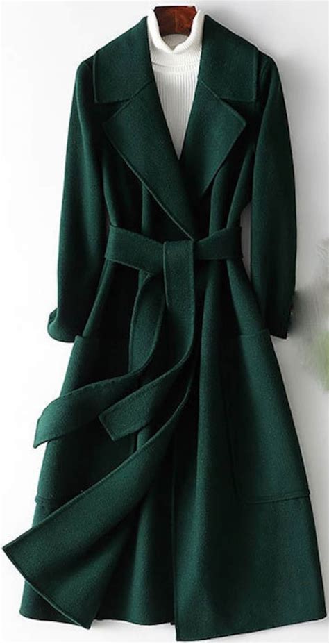 Grey Green Coat Wool