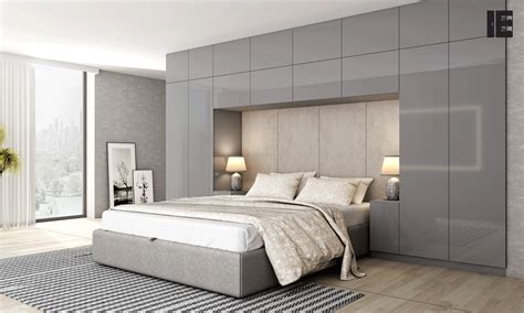 Grey High Gloss Bedroom Set
