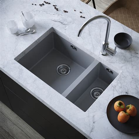 grey kitchen sink undermount