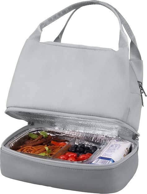 Wildkin Grey Tweed Insulated Lunch Box for Boys and Girls