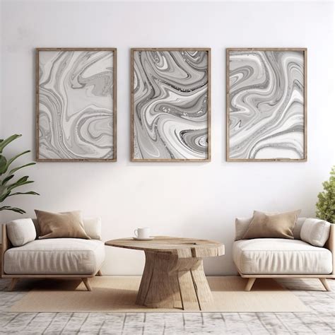 Grey Marble Wall Art