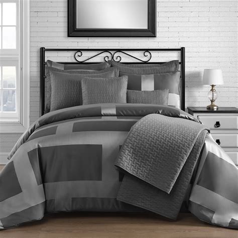 grey modern comforter sets