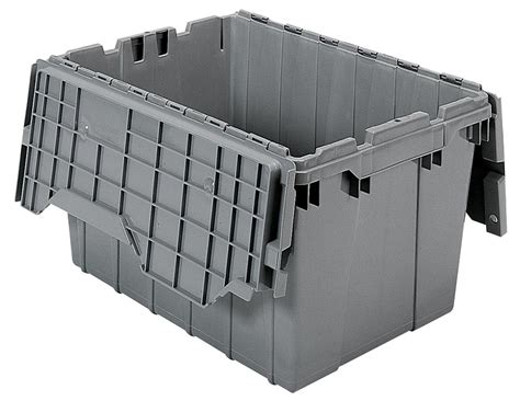 Grey Plastic Container With Lid