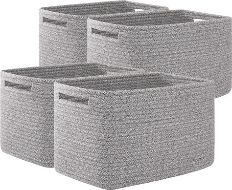 Grey Rectangle Storage Baskets