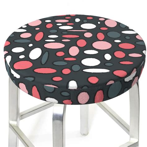 Grey Round Bar Stool Covers