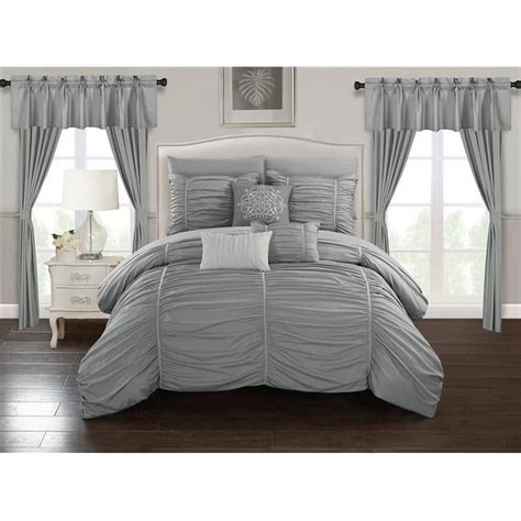 Grey Ruched Bed Sheets