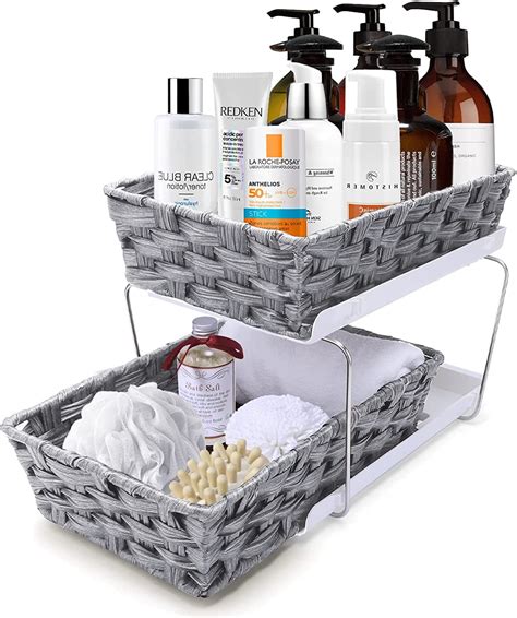 Grey Storage Baskets Bathroom