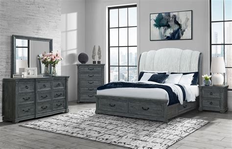 Grey Storage Bedroom Set