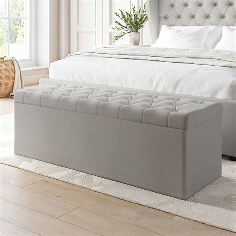 Grey Storage Blanket Box