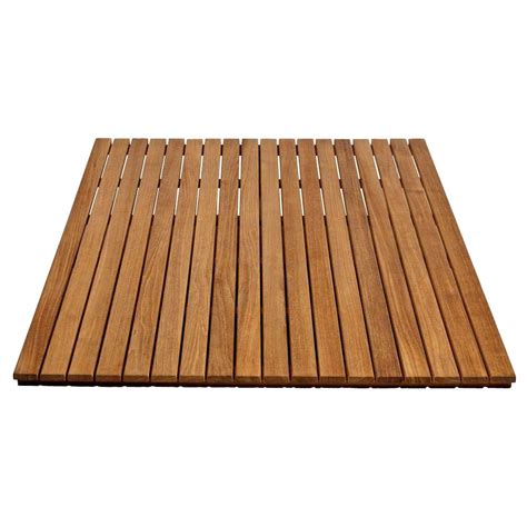 Grey Teak Bath Mat