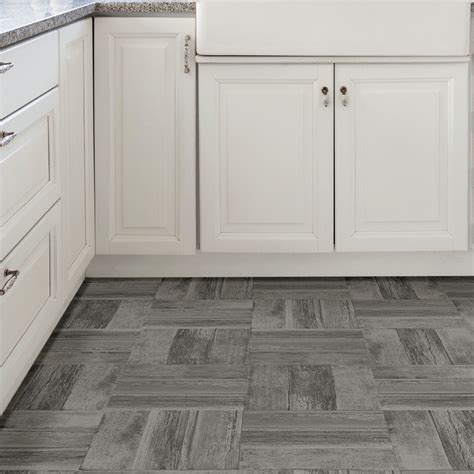 grey tile peel and stick flooring for kitchen