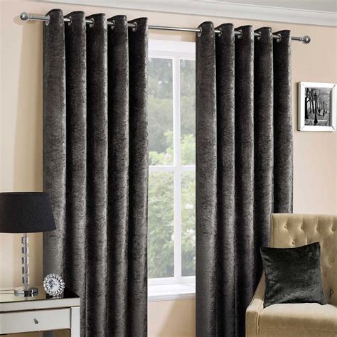 grey velvet curtains sale