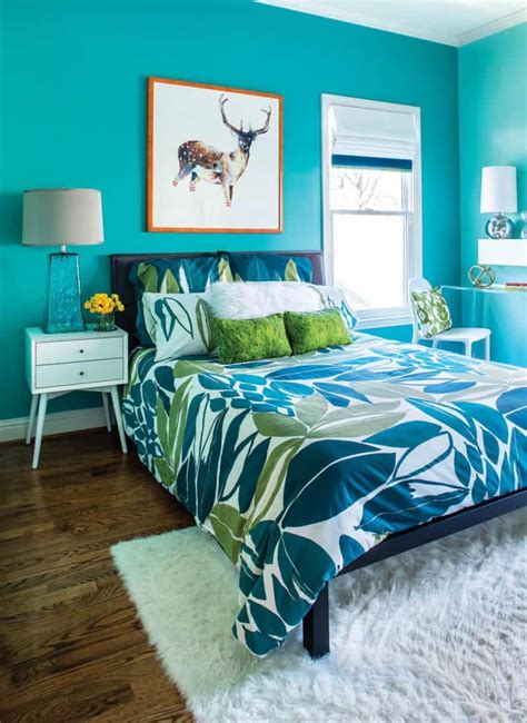 Grey White And Turquoise Bedroom Ideas
