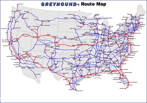 greyhound bus routes map usa
